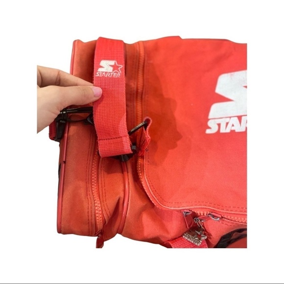 𝅺ATLANTA Hawks NBA vintage Starter bag duffel weekender retro 90s 80s rare - Picture 10 of 15